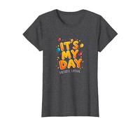 Citation de célébration Festive It's My Day Edition T-Shirt, Femme, Chiné Foncé, XS