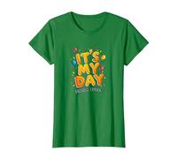 Citation de célébration Festive It's My Day Edition T-Shirt, Femme, Vert Kelly, XL
