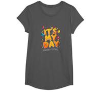 Citation de célébration Festive It's My Day Edition T-Shirt, Fille, Asphalte, XS