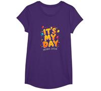 Citation de célébration Festive It's My Day Edition T-Shirt, Fille, Violet, XS