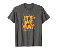 Citation de célébration Festive It's My Day Edition T-Shirt, Homme, Asphalte, M