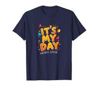 Citation de célébration Festive It's My Day Edition T-Shirt, Homme, Bleu Marine, 3XL