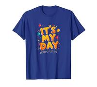 Citation de célébration Festive It's My Day Edition T-Shirt, Homme, Bleu Royal, S