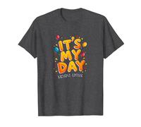 Citation de célébration Festive It's My Day Edition T-Shirt, Homme, Chiné Foncé, S