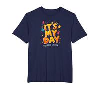 Citation de célébration Festive It's My Day Edition T-Shirt, Homme Grandes Tailles, Bleu Marine, 2X Tall