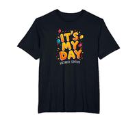 Citation de célébration Festive It's My Day Edition T-Shirt, Homme Grandes Tailles, Noir, 2X Tall