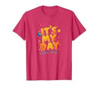 Citation de célébration Festive It's My Day Edition T-Shirt, Homme, Rouge chiné, L