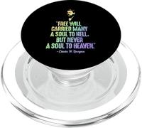 Citation de Charles Spurgeon Free Will Carried Many A Soul to Hell PopSockets PopGrip pour MagSafe