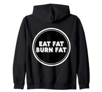 Citation de diète cétogène Carnivore diète paléo « Eat Fat Burn Fat Burn Fat » Sweat à Capuche