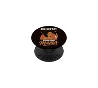Citation de Famille She Gets It from Her Mama Mother Daughter PopSockets PopGrip Adhésif