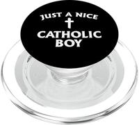 Citation de Foi catholique Just A Nice Catholic Boy Christians PopSockets PopGrip pour MagSafe
