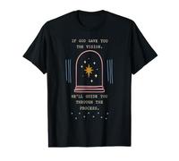 Citation de Foi chrétienne Dieu Vision Process Prière T-Shirt Graphique avec Valeur