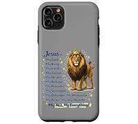 Citation de Foi chrétienne « Jesus is My King Lion » Coque pour iPhone 11 Pro Max
