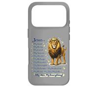 Citation de Foi chrétienne « Jesus is My King Lion » Coque pour iPhone 17 Pro