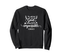 Citation de Foi « Dieu Rend Toutes Choses possibles » Bible chrétienne Sweatshirt