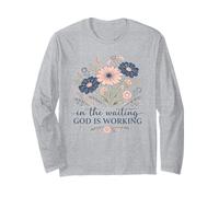 Citation de Foi Florale chrétienne « God is Working » Manche Longue