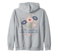 Citation de Foi Florale chrétienne « God is Working » Sweat à Capuche