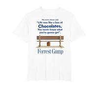 Citation de Forrest Gump Life Was Like A Box of Chocolates T-Shirt, Homme Grandes Tailles, Blanc, 3X Tall