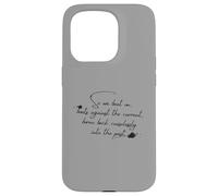Citation de Gatsby Great « So We Beat on » - Typographie du Manuscrit Coque pour iPhone 15 Pro