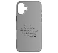 Citation de Gatsby Great « So We Beat on » - Typographie du Manuscrit Coque pour iPhone 16 Plus