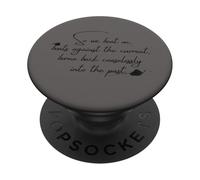 Citation de Gatsby Great « So We Beat on » - Typographie du Manuscrit PopSockets PopGrip Adhésif