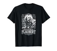 Citation de Gustave Flaubert The Perfect Sentence T-Shirt Graphique avec Valeur, Homme, Noir, M