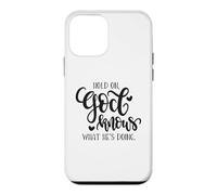 Citation de Hold on God Knows What He's Doing Christian Coque pour iPhone 12 Mini