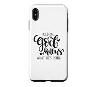 Citation de Hold on God Knows What He's Doing Christian Coque pour iPhone XS Max