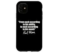 Citation de Karl Marx : à chacun selon ses besoins en capacité Coque pour iPhone 11