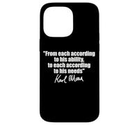 Citation de Karl Marx : à chacun selon ses besoins en capacité Coque pour iPhone 14 Pro Max