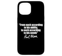 Citation de Karl Marx : à chacun selon ses besoins en capacité Coque pour iPhone 15