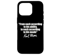 Citation de Karl Marx : à chacun selon ses besoins en capacité Coque pour iPhone 16 Pro