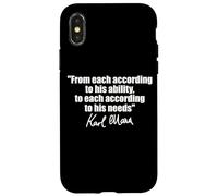 Citation de Karl Marx : à chacun selon ses besoins en capacité Coque pour iPhone X/XS