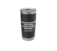 Citation de Karl Marx : à chacun selon ses besoins en capacité Gobelet isotherme en acier inoxydable double paroi