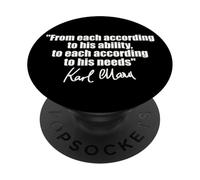 Citation de Karl Marx : à chacun selon ses besoins en capacité PopSockets PopGrip Adhésif