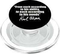 Citation de Karl Marx : à chacun selon ses besoins en capacité PopSockets PopGrip pour MagSafe