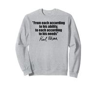 Citation de Karl Marx : à chacun Selon Ses Besoins en capacité Sweatshirt