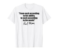 Citation de Karl Marx : à chacun Selon Ses Besoins en capacité T-Shirt