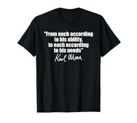Citation de Karl Marx : à chacun Selon Ses Besoins en capacité T-Shirt Graphique avec Valeur