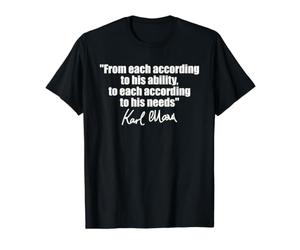 Citation de Karl Marx : à chacun Selon Ses Besoins en capacité T-Shirt Graphique avec Valeur