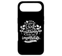 Citation de la Bible chrétienne « with God Nothing Shall Be Impossible » Coque pour iPhone Air