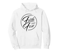 Citation de la Bible d'inspiration chrétienne « Faith Over Fear » Sweat à Capuche