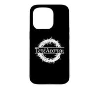 Citation de la Bible Grecque Tetelestai « It is Accomplished Jesus » Coque pour iPhone 15 Pro