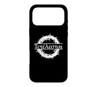 Citation de la Bible Grecque Tetelestai « It is Accomplished Jesus » Coque pour iPhone 17 Pro Max