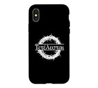 Citation de la Bible Grecque Tetelestai « It is Accomplished Jesus » Coque pour iPhone X/XS