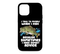 Citation de la Saison de pêche à la Ligne I Talk to Myself When I Fish Coque pour iPhone 12/12 Pro