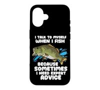 Citation de la Saison de pêche à la Ligne I Talk to Myself When I Fish Coque pour iPhone 16