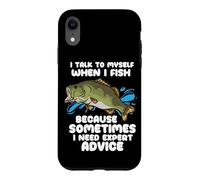 Citation de la Saison de pêche à la Ligne I Talk to Myself When I Fish Coque pour iPhone XR