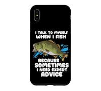 Citation de la Saison de pêche à la Ligne I Talk to Myself When I Fish Coque pour iPhone XS Max