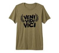 Citation de la Victoire de Jules César Veni Vidi Vici T-Shirt Haut de Gamme